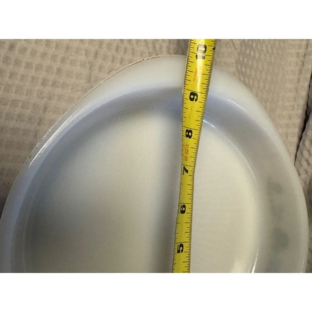 Vintage Glasbake Green Daisy Round 8
